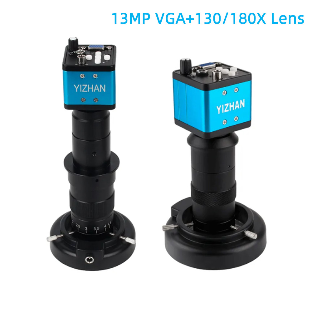 Set Kamera Digital Mikroskop Monokuler VGA 13MP + Lensa Dapat Disesuaikan 130X atau 180X + Setelan L