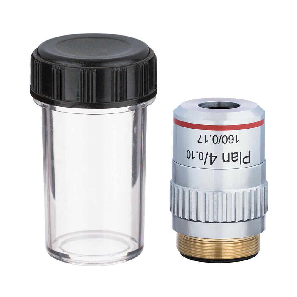 Rencana Mikroskop Lensa Objektif Akromatik 4X 10X 20X 40X 100X Tujuan Mikroskop Metalurgi Biologis 2