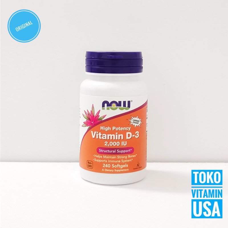 Now Foods Vitamin D3 2 IU 240 Now Vitamin D3 2iu