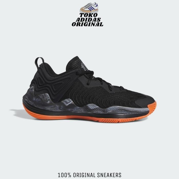 TERLARIS SEPATU BASKET ADIDAS D ROSE SON OF CHI 3 BLACK ORANGE ORIGINAL RESMI SALE