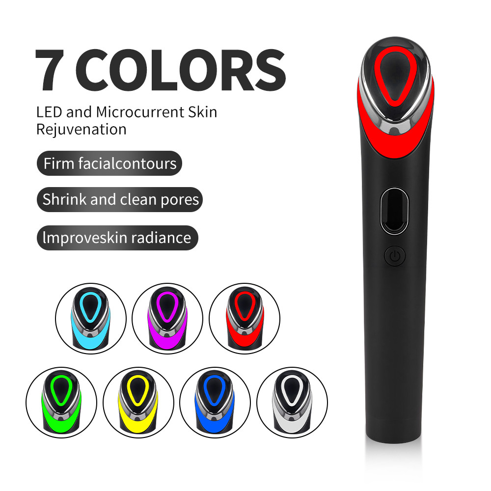7 Colors Age-R Booster Pro Facial Skin Care Anti Wrinkle Beauty Device Ems Microcurrent Lift