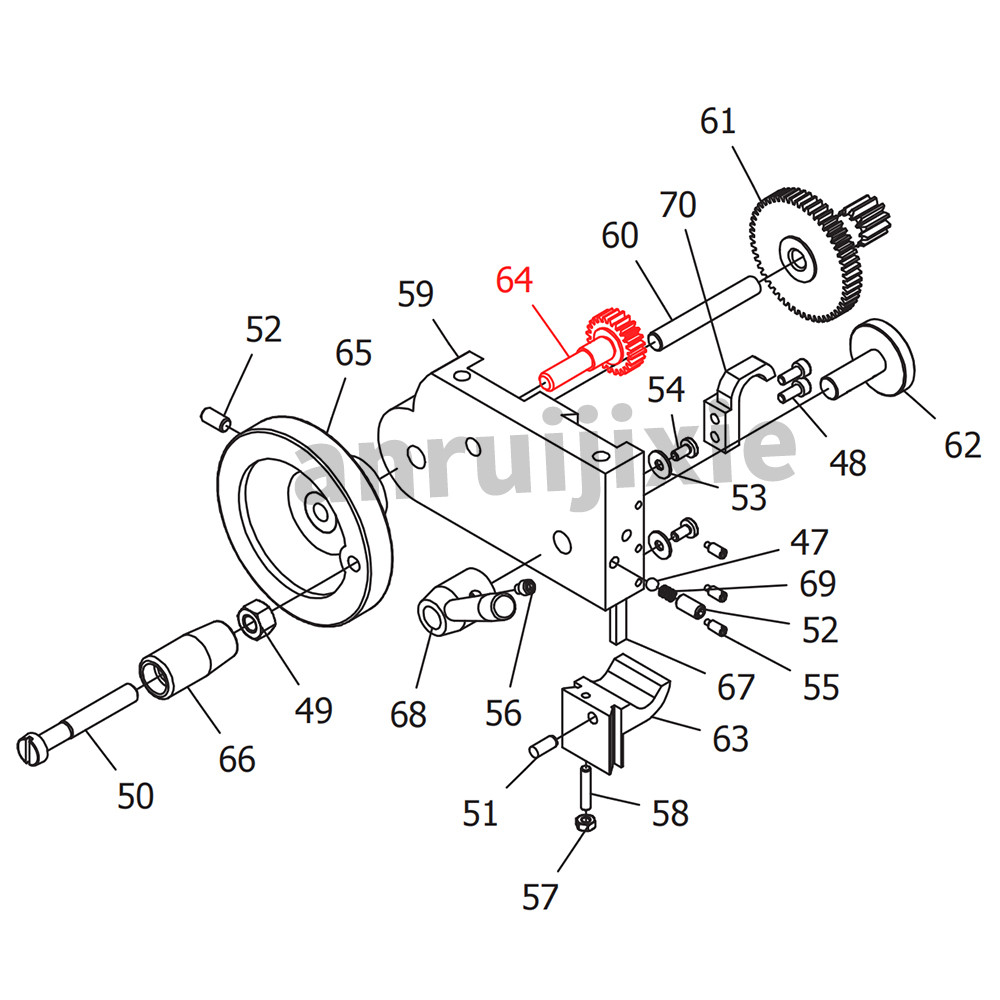 Feed Gear 24T CJ0618 Saddle Drive Gear Mini Lathe Accessories