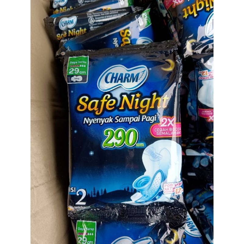 Pembalut Charm Safe Night 29 cm 1 Renceng