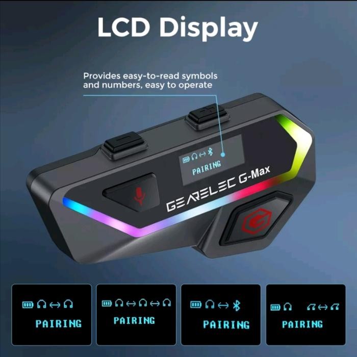 GEARELEC G MAX INTERCOM BLUETOOTH 2KM NEW