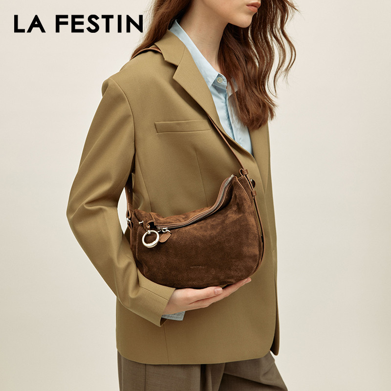 Terlaris LA FESTIN New Suede Bag Fashion Shoulder Bag Crossbody Bag Luxury Brand Bag Leather Bag Wo