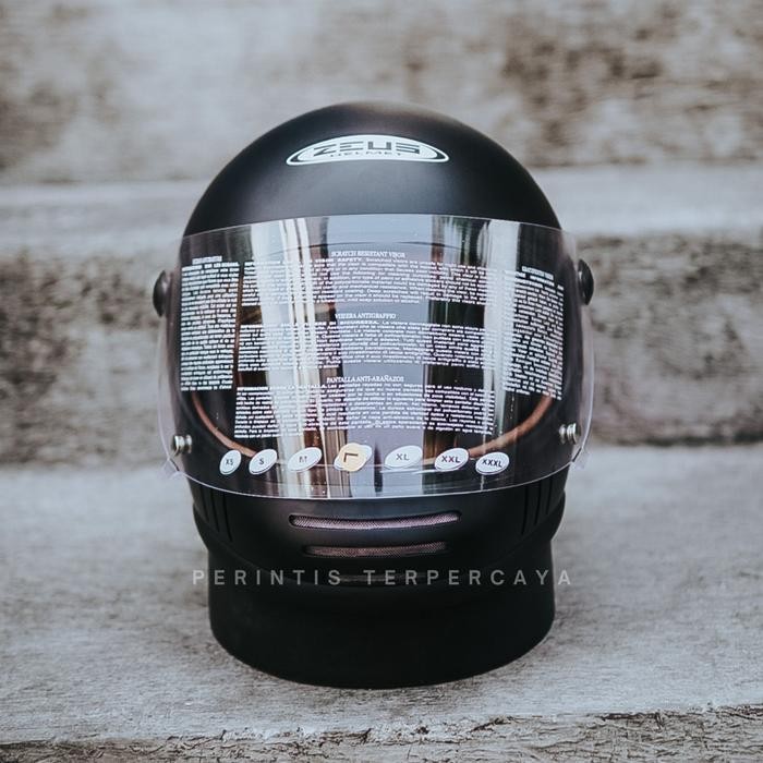 HELM ZEUS 816E VINTAGE SOLID MATT BLACK -ZS816E