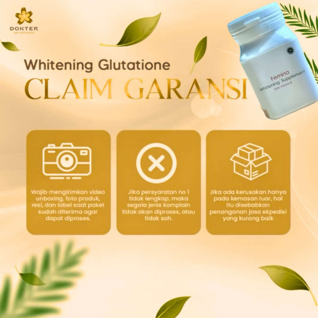 BIG PROMO FEMINA WHITENING MEMUTIHKAN WAJAH DAN KULIT SUPLEMEN WHITENING