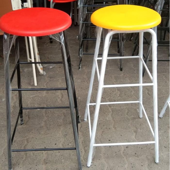 Kursi Baso Bangku Bar Plastik Bulat Tinggi 75Cm Terlaris