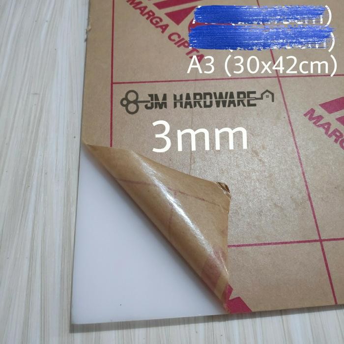 Acrylic Putih Susu 3Mm A3 Mika Akrilik Lembaran Terlaris