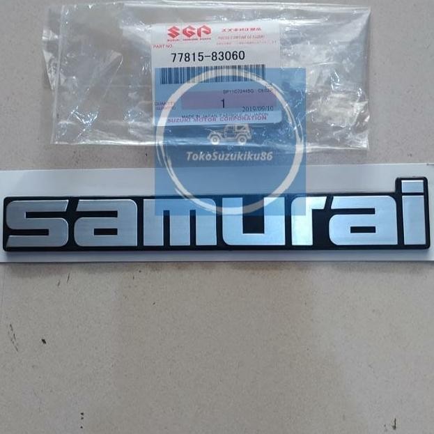 Emblem Logo Samurai Suzuki Jimny/Katana/Sierra Carribian Sgp Garansi Original Asli