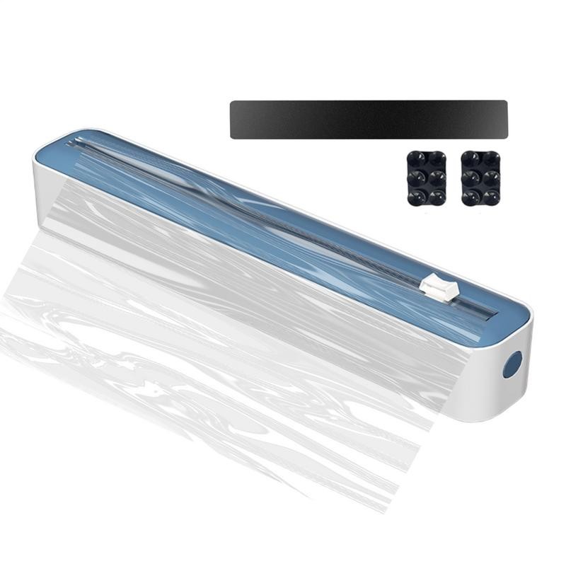 Cling Wrap Dispenser with Cutter Tin Foil Cutter Clingfilm Holder Dispenser Multifunctional Cling Ba