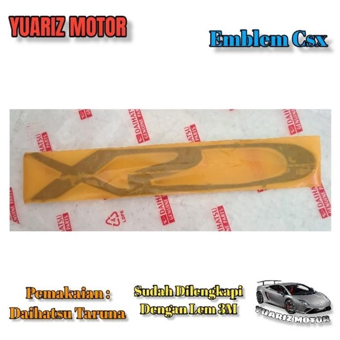 Emblem Csx Logo Tulisan Csx Daihatsu Taruna Full Chrome Ori Genuine Part