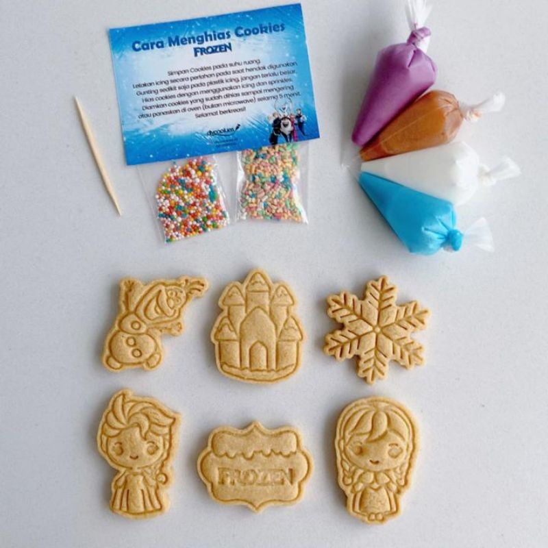 

Lovely Back - Frozen DIY Cookies Kit Aktivitas menghias cookies Hampers ulangtahun Frozen Kado