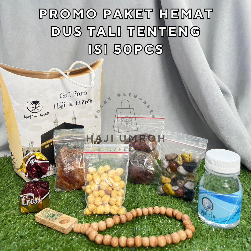 

Lovely Back - Paket 50pcs Oleh Oleh Haji dan Umroh Dus Tali Tenteng Air Zamzam