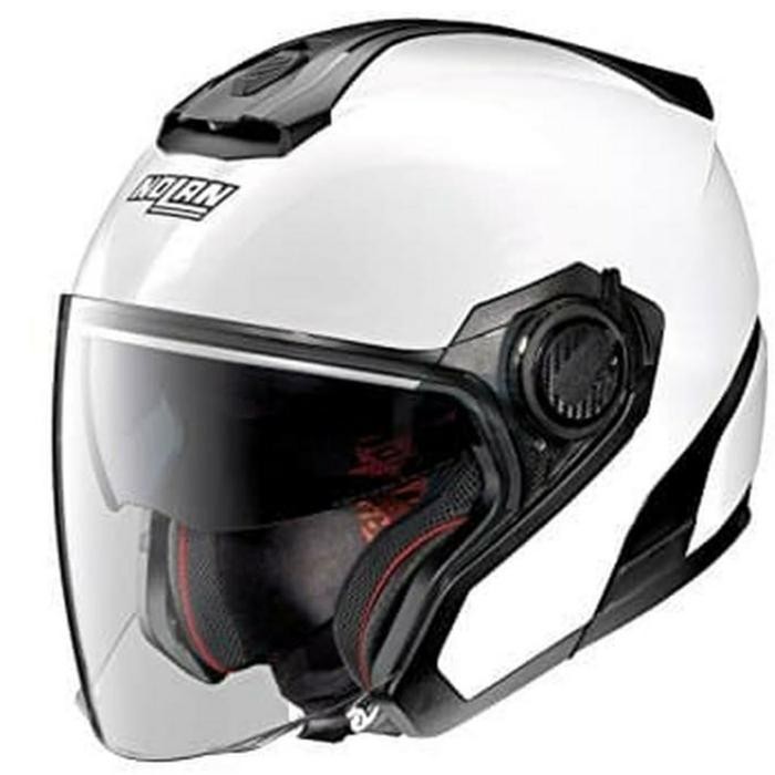 Helm Half Face Nolan N40.5 N405 Special White Double Visor