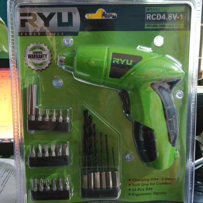 Mesin Bor Buka Pasang Baut Charge - Obeng Cash Listrik Rcd 4.8V-1 Ryu