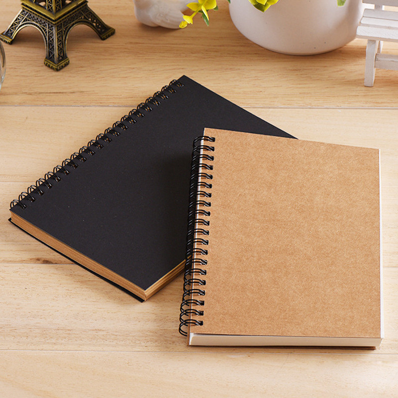 

Cute Small Sketchbook Notebook For Drawing Painting Graffiti Soft Cover Black Paper Sketch Diary