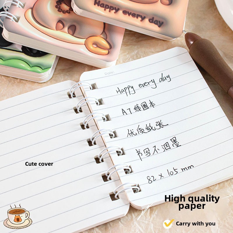 

4Pcs/Lot Kawaii Panda Capybara Notebook Cute Portable Note Book Diary Planner Stationery Gift School