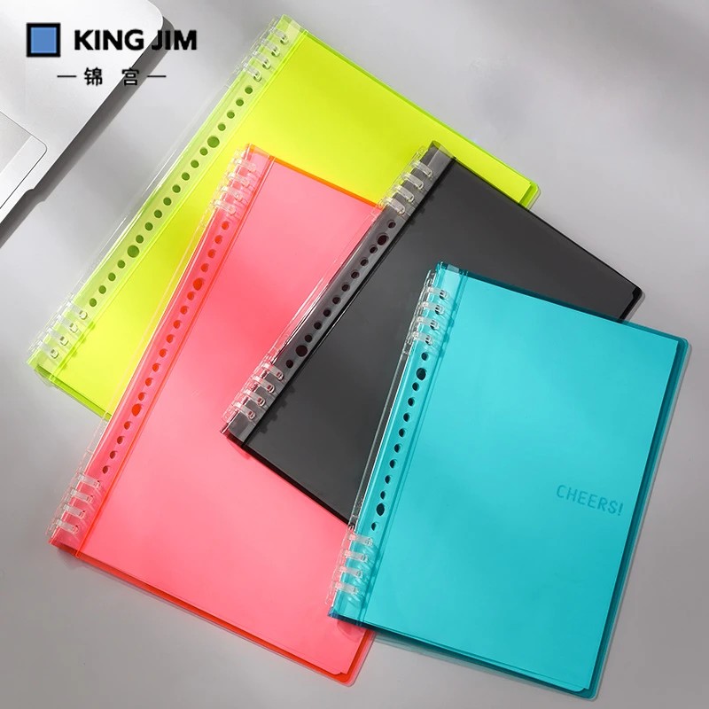

1Pc Japan Kingjim Cheers Series Loose Leaf Notebook Plastic Ring Lightweight Pvc Cover B5/A5
