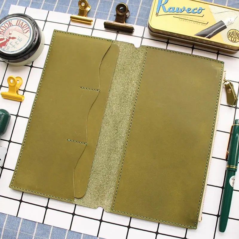 

Fromthenon Litchi Grain Leather Travelers Notebook Card Bag Storage Bag For Midori Traveler'S