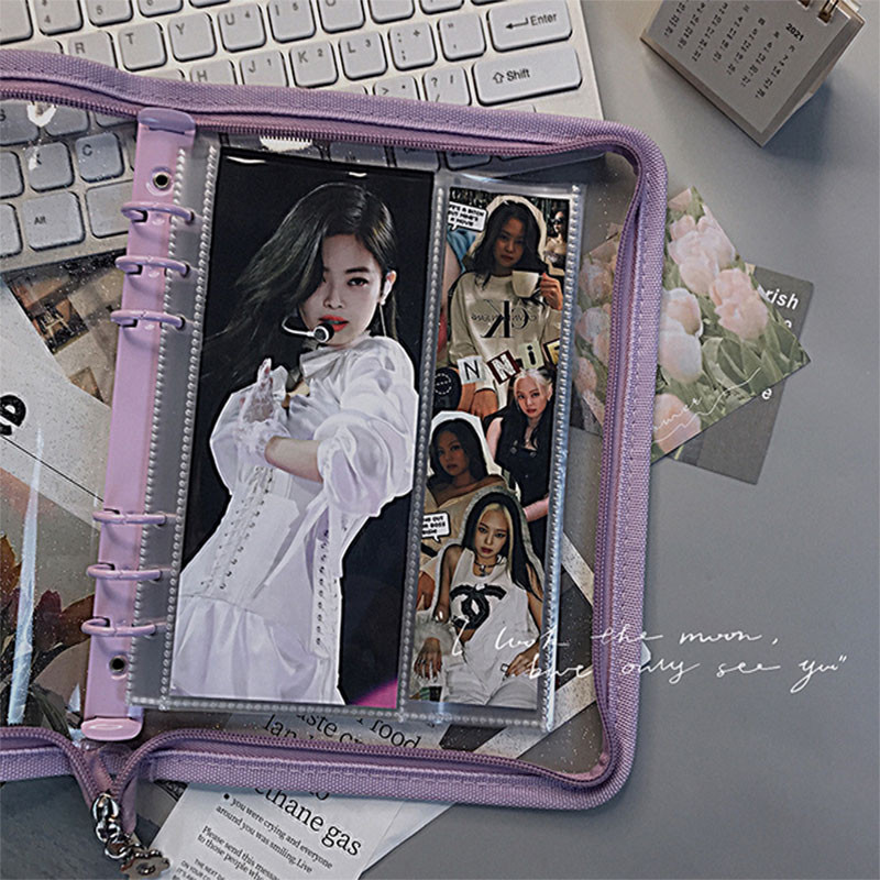 

Sharkbang A5 A6 Zipper Binder Notebook Photo Organizer Loose Leaf Cover Diary Bullet Transparent Pvc