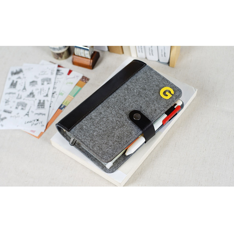 

Journal Loose-Leaf Planner Korean Stationery Leather Notebook Case Notebook Binder Loose-Leaf