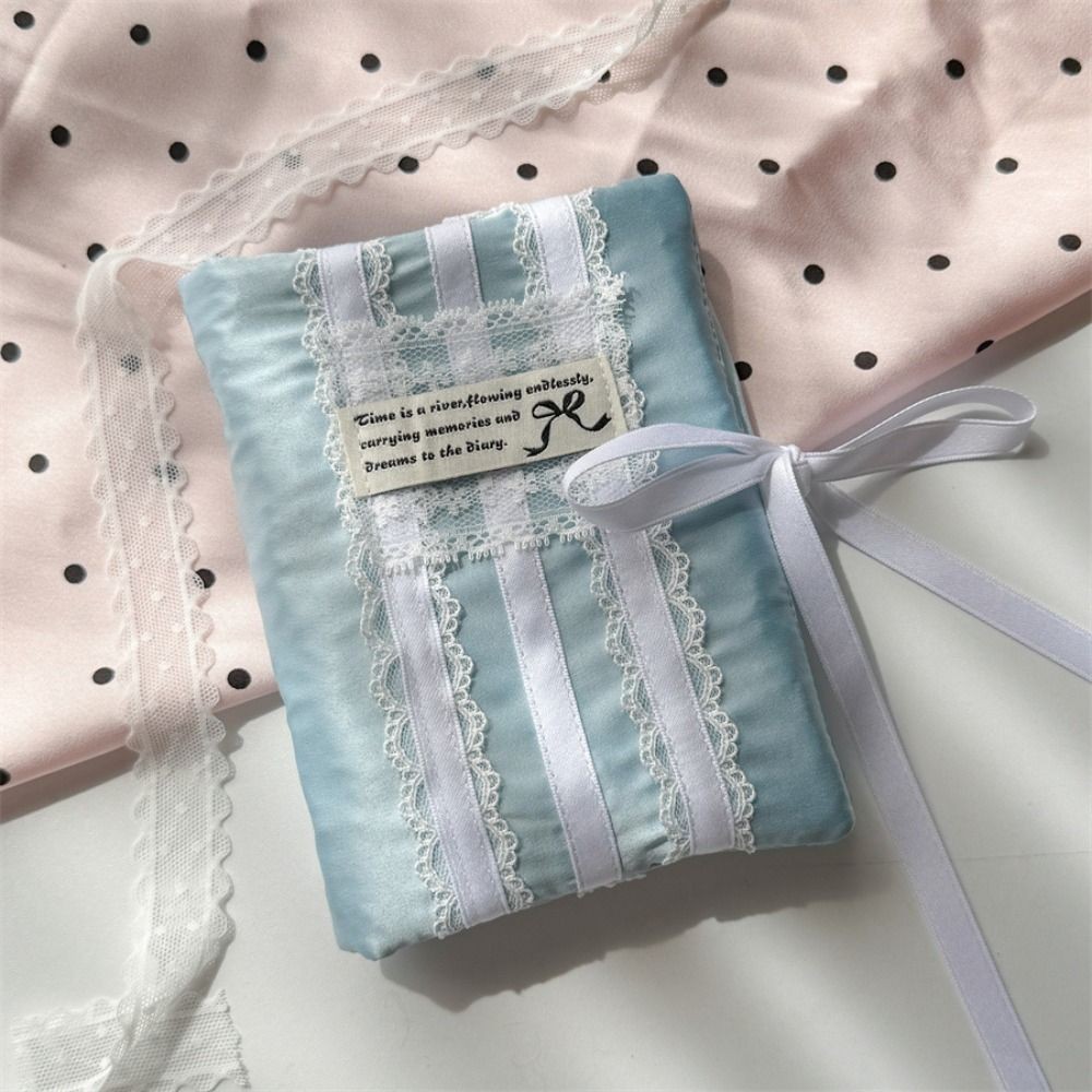 

Loose Leaf Scrapbook Notebook Cover 5 Holes Lace Bow Handbook Cover Case Ins Korean Style Card