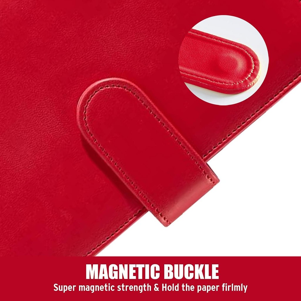 

A6 Budget Binder Planner Notebook Cover Pu Loose-Leaf Handbook 6 Holes Binder Diary Agenda Paper