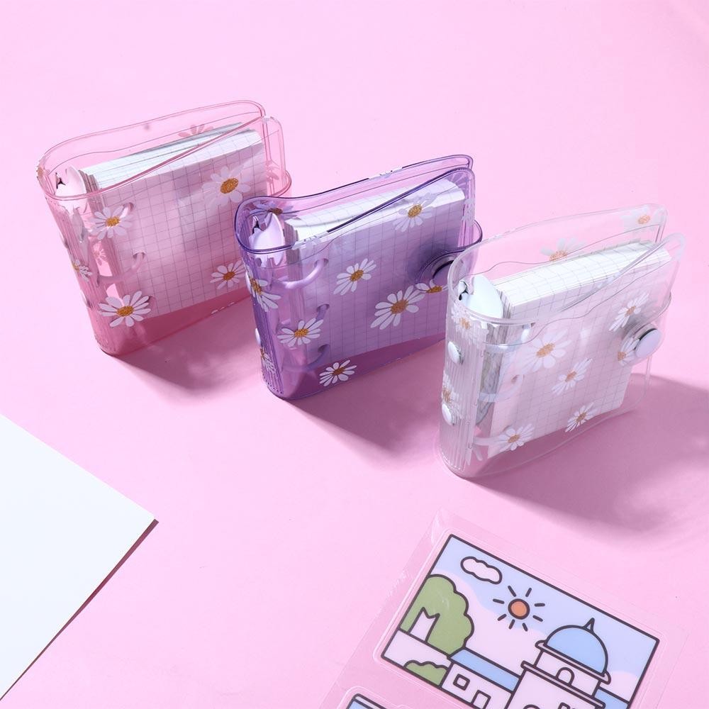 

Diary Kawaii Planner Journal Mini 3 Hole Binder Ring Daisy Notebook Loose Leaf Binder Notebook