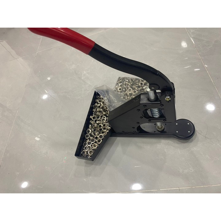 Bararoomkey_ 1Pcs Alat Mesin Press Mata Ayam Eyelet/Mesin Mata Ayam/Banner 10Mm +500 Gesper(Bahan