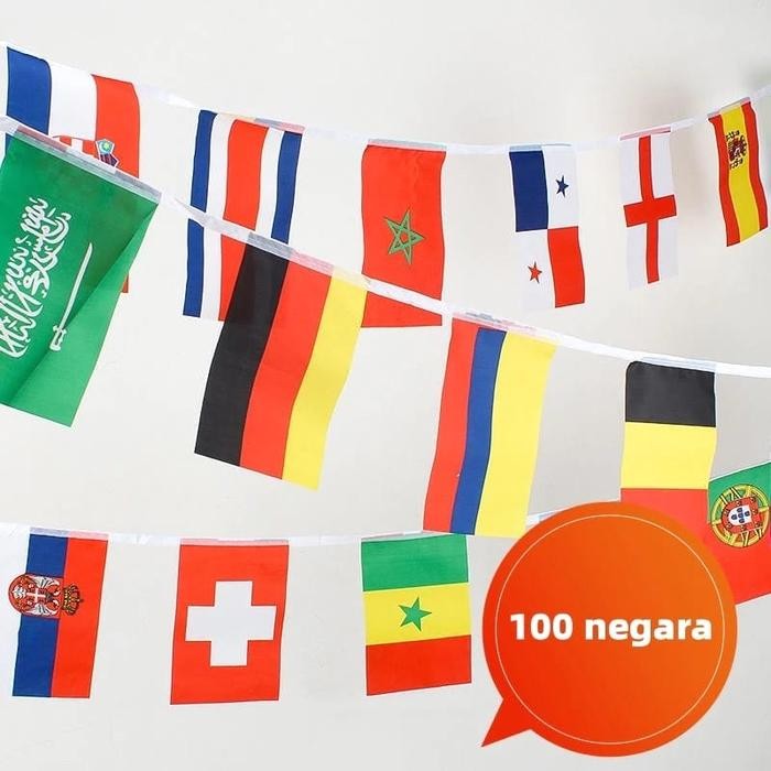 

Flagers - 100 Bendera Negara Dunia Renceng Kecil Untuk Dekorasi Dan Edukatif