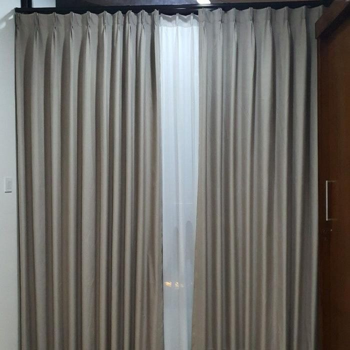 Gorden Blackout Polos Minimalis Tebal / Gorden Jendela Kamar / Gorden Jendela Ruang Tamu / Gorden