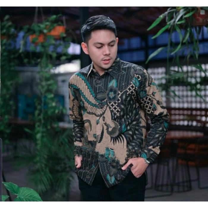 Batik Bagus Kemeja Batik Pria Lengan Panjang Katun Baturaden Motif Kembang Trusmi