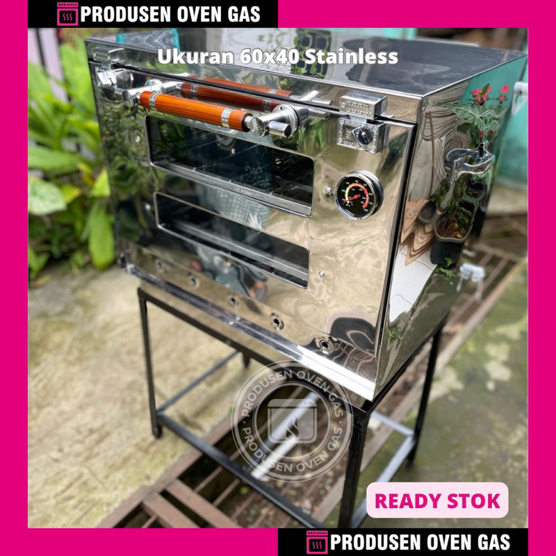 RB2233 Oven Gas Api Atas Bawah Stainless 60x40x45 cm - open gas - oven gas kecil iFlaf