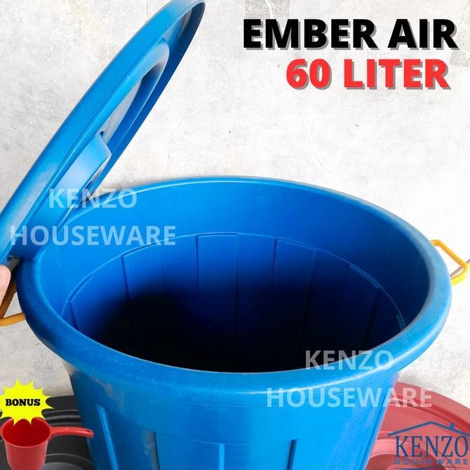 Ember 60 Liter Tutup Ember Air Kamar Mandi Ember Plastik Kuat