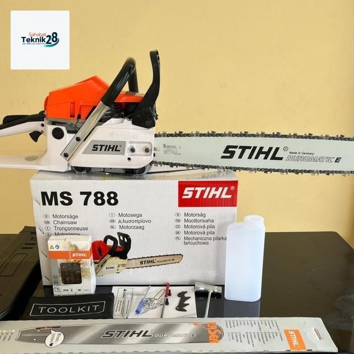 Mesin Chainsaw Stihl Ms 788 Bar 22" .Gergaji Mesin Senso Stihl Ms 788 Bar 22 Inch Dan Rantai Komplit