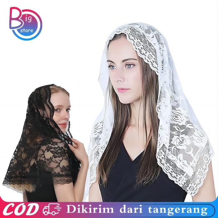 TERLARIS Mantila Kerudung Katolik Mantila Katholik Mantilla Katolik Kerudung Misa Mantilla Kerudung