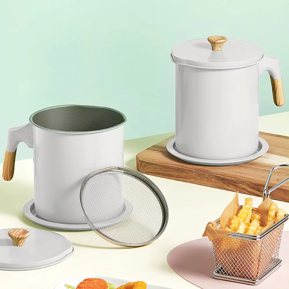 Panci Saringan Minyak Panci Saringan Minyak Stainless Steel Oil Strainer Pot Stainless Steel Oil Str