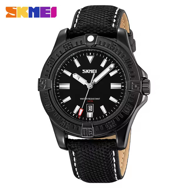 Jam Tangan Analog Pria Sporty Sporty Men's Analog Watch Warna Hitam