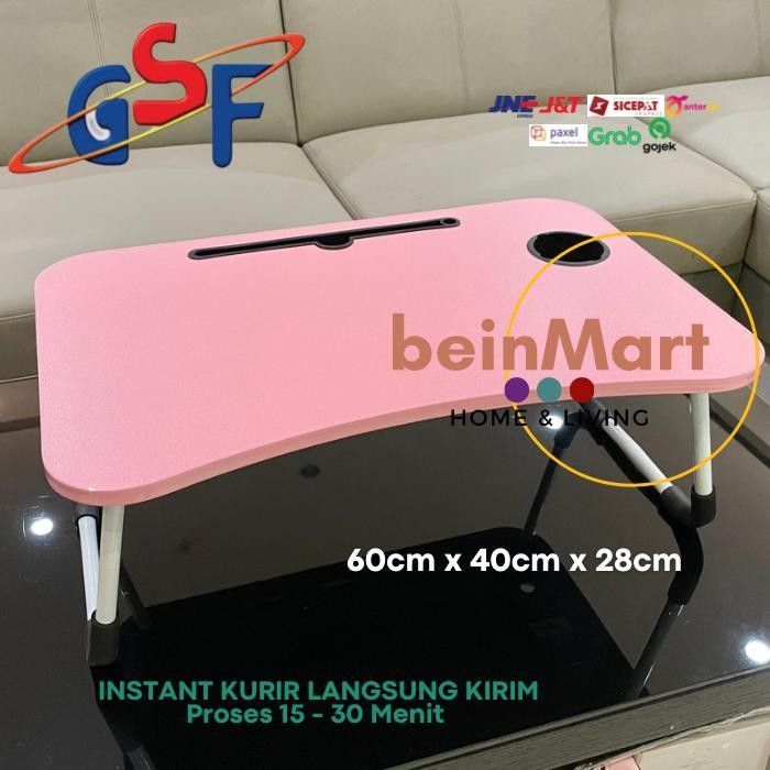 PREMIUM Meja Lipat Meja Laptop Meja Belajar Portabel with Holder GSF 1087