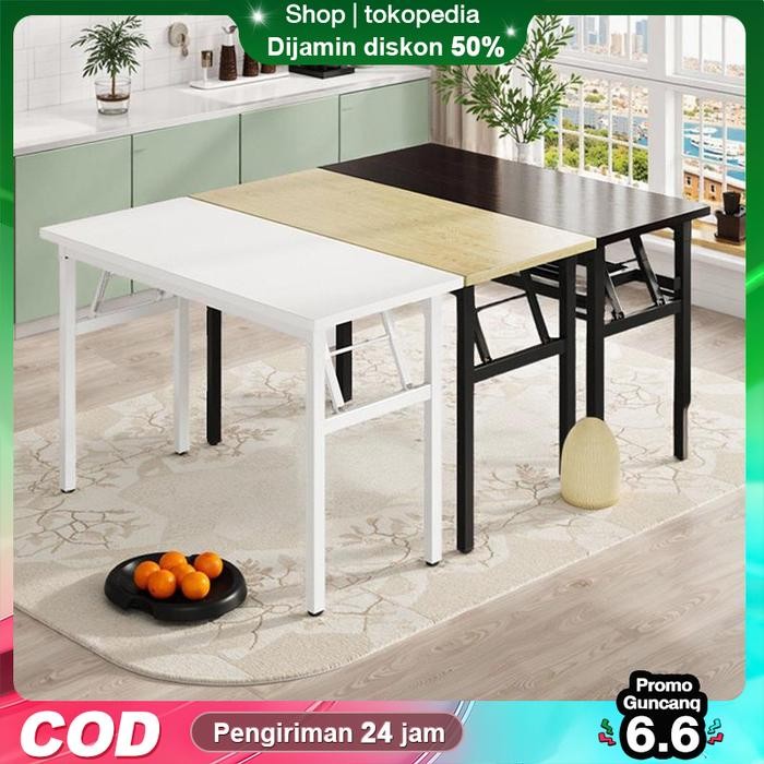 PREMIUM AK [COD] Flipper Table Meja Makan Lipat Set Koper Camping Outdoor Portable meja lipat meja