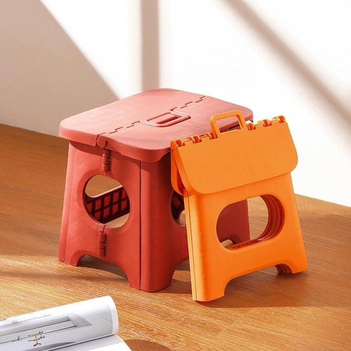 PREMIUM Kursi Lipat Anak Bangku Duduk Jengkok Kursi Bangku Lipat Pendek/ Jongkok Mini Plastik /