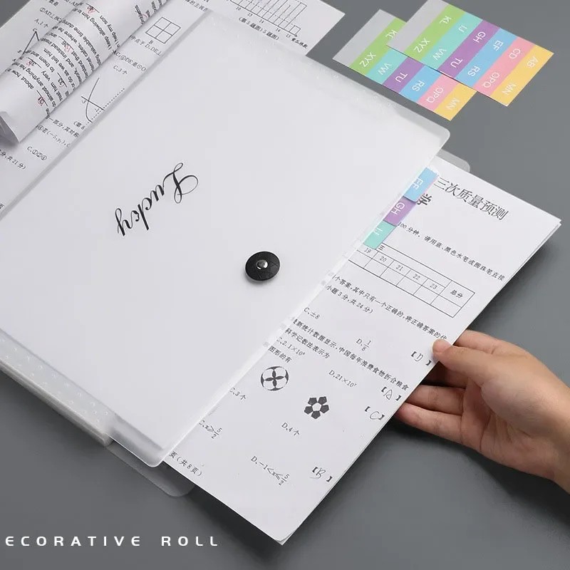 

Transparent Insert File Folder A4 Document Bag Multi-Layer Expanding Wallet Folder Holder Organizer for School Office Stationery