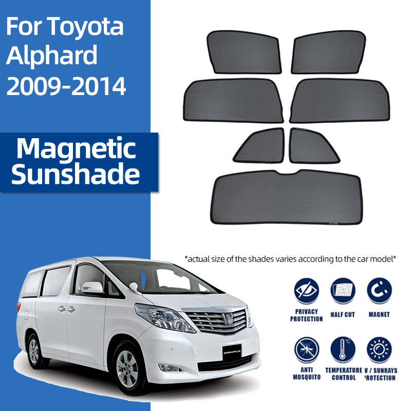 Untuk Toyota VELLfire ALPHARD AH20 2008-2015 Pelindung Kerai Mobil Magnetik Tirai Kaca Depan Sisi Be
