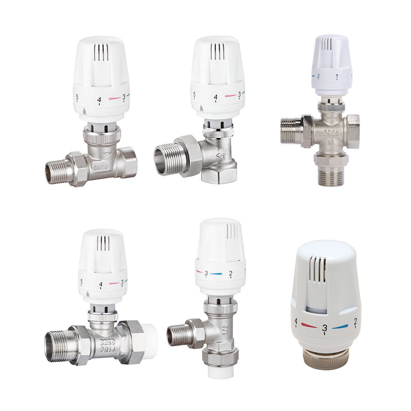 Katup Kontrol Suhu Radiator PPR Panas Meleleh Lurus/Tipe Sudut/Aktuator Tiga Arah Kontrol Pemanas Su