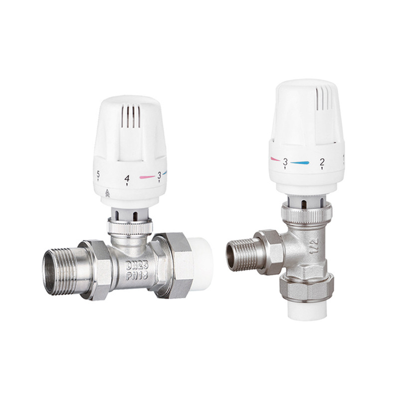 Katup Kontrol Suhu Radiator Meleleh Panas PPR Tipe Lurus/Sudut/Kontrol Pemanas Suhu Termostat Aktuat