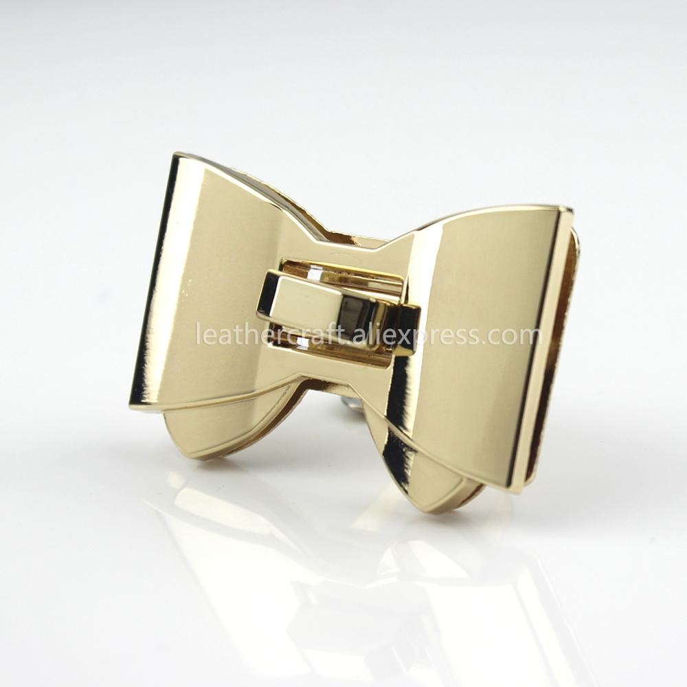 1 Buah Gesper Kunci Putar Kunci Putar Ikatan Simpul Logam untuk Kerajinan Kulit Tas Wanita Dompet Ta