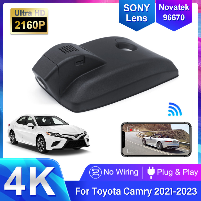 Untuk Toyota Camry 2021 2022 2023 Kamera Dasbor 4K Depan dan Belakang untuk Perekam Kamera Mobil Kam