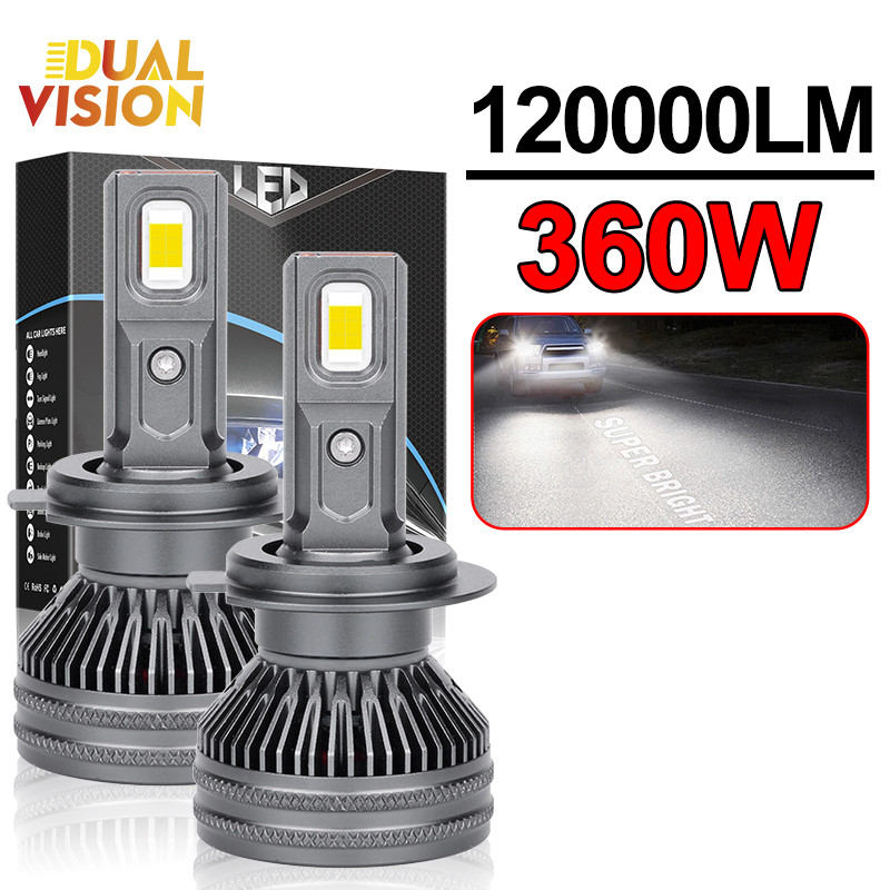 Dualvision 120000LM LED K5C K5S H7 LED H4 H11 H1 H8 HB3 9005 9006 HB4 9012 HIR2 H9 H16JP 5570 CSP Ca