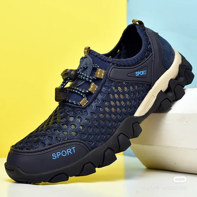 NEW Sepatu Pria Jaring Kekinian Original 100% Sneakers Cowok Jogging Travelling Sepatu Hiking